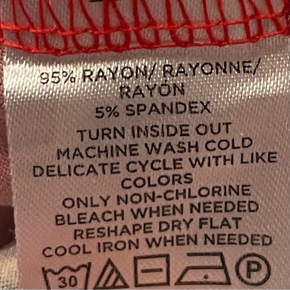 LOFT Red Floral Print Casual Vacation Cruise Shift Dress NWOT Size SP - Picture 10 of 13